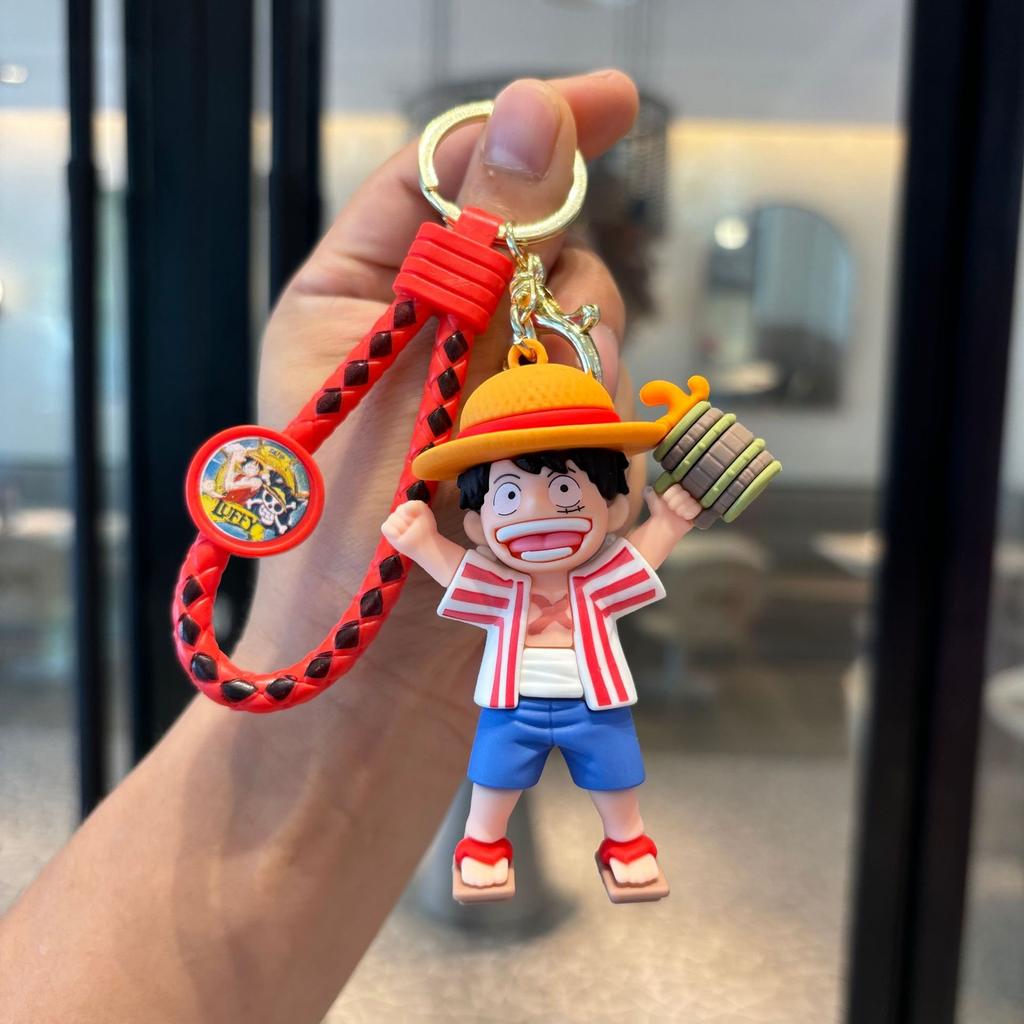 One Piece Luffy Schlüsselanhänger, Niedlicher Figuren Schlüsselanhänger, Taschenanhänger