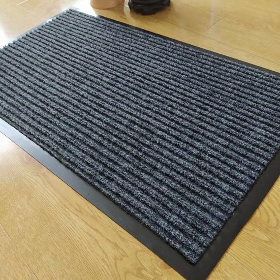 Yousheng Floor Mat Stripe Low Profile Absorb Moisture Door Mat Dust Anti-Slip Foundation Superior Absorbency Entryway Rug for Bathroom Kitchen