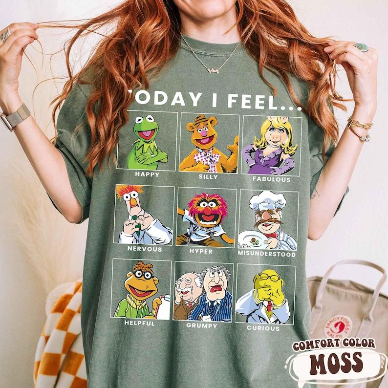 Vintage The Muppets Today I Feel All Character Tshirt Kermit Miss Piggy Fozzie Animal Gonzo Shirt The Muppets Tee