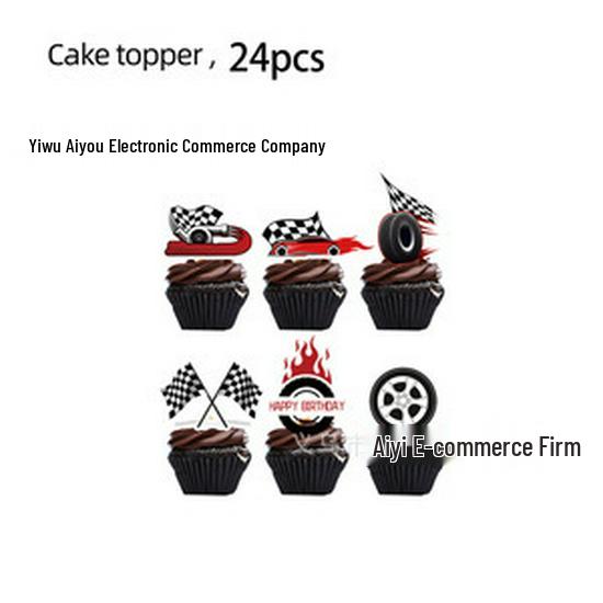 Zestaw naczyń na przyjęcie urodzinowe z motywem opon transgranicznych: Talerzyki, Kubeczki, Serwetki, Banery, Spiralki i Nożyk