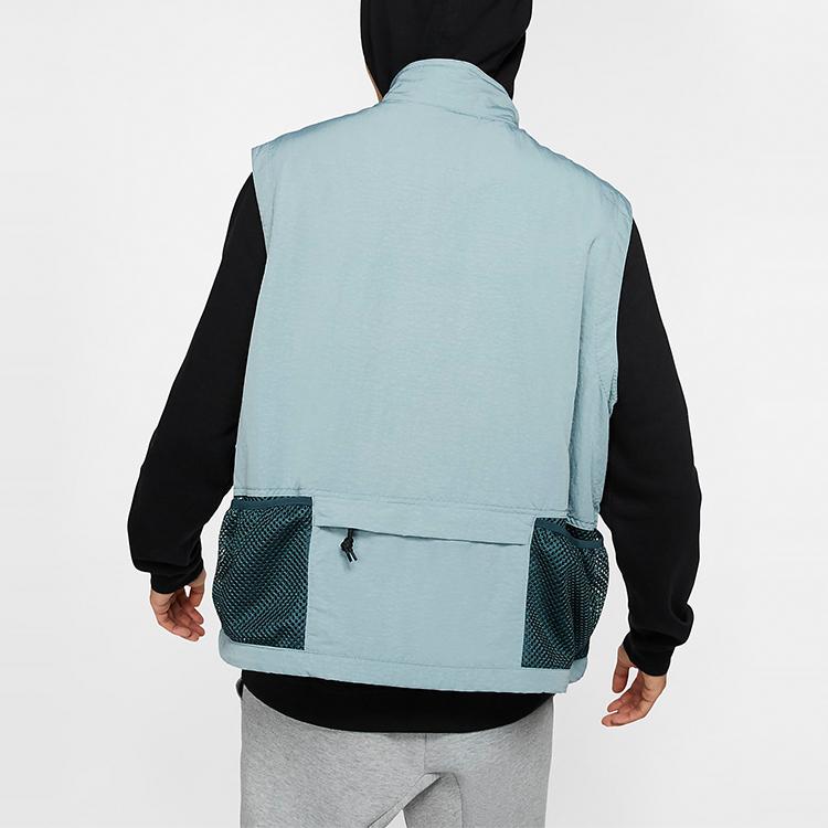 Nike Acg Outdoor Multi-Pocket Colorblock Stand Collar Vest Unisex Vests Deep-Jungle-Green BQ7290-041