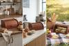 Wooden Bread Bin 32X26X16Cm Dark Small -Tab