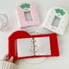 Plush Strawberry Photocard Holders Binder Cover 3 Rings Refillable Photocard Picture Storage Photo Album Collect Book