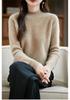 Women's High Neck Cashmere Wool Sweater, 2025 Edition - Thickened White Knitwear for Autumn and Winter