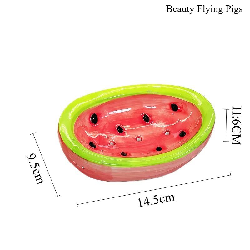

Ceramic Watermelon Lotion Bottle Home Accessories Press Type Hand Sanitizer Bottle Shampoo Bottling Bottle Watermelon Soap Dish
