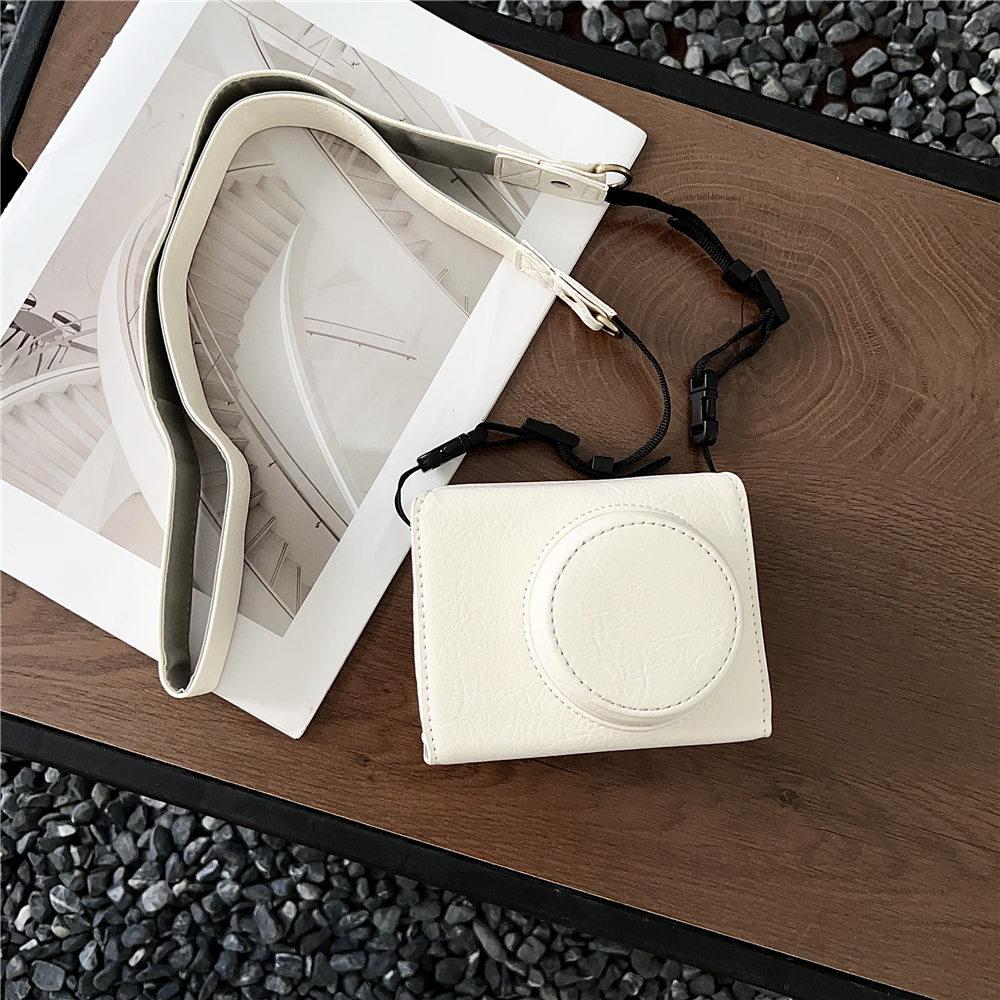 Luxury Version PU Leather Camera Case for Canon PowerShot V1 Camera Bag Battery Opening Cover With Strap