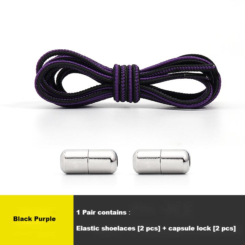 Colourful No Tie Shoe laces Round Shoelaces for Sneakers Elastic Laces without ties Kids Adult Quick Shoe lace Rubber Bands