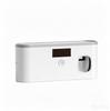 Wall-Mounted UV Sterilizing Toothbrush Holder with No-Drill Installation, Black and Gold Gun Gray, Includes Tooth Mug Storage.
