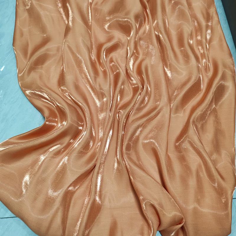 1M Glossy Silk Gradient Fabric Polyester Holographic Gradient Shiny Fabric For Diy Sewing Hanfu Dress Tablecloth Background