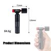 Black Head CO2 Pump with Clear Pressure Gauge Aluminum Alloy Bike Air Mini Cycling Bicycle CO2 Inflator for Road Bikes MTB Bikes