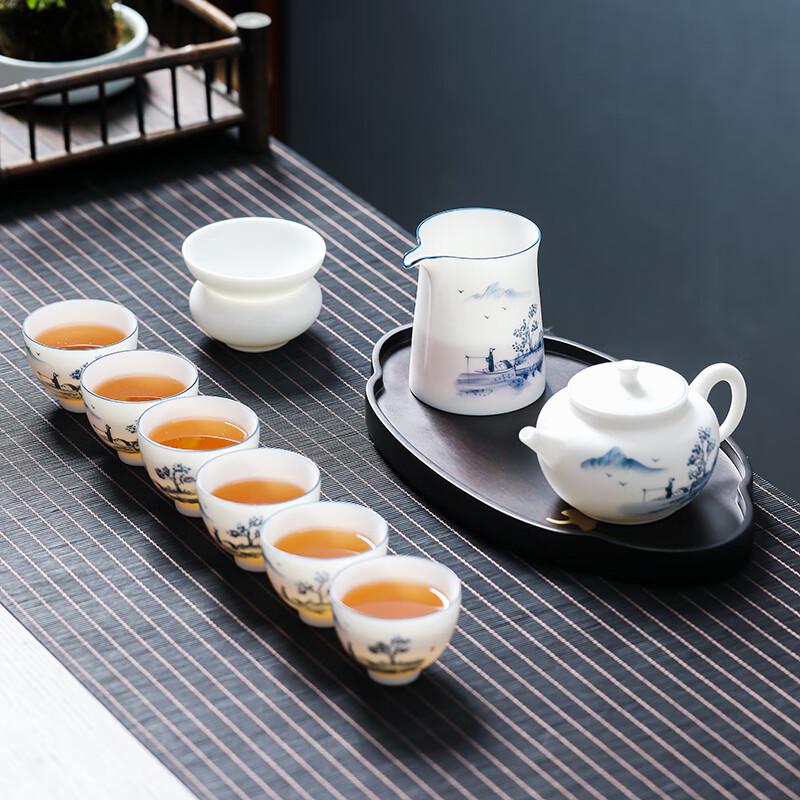 МУЛЬТИПОТЕНТ Ручная роспись Китайский Белый Чайный Набор для Кунг-фу