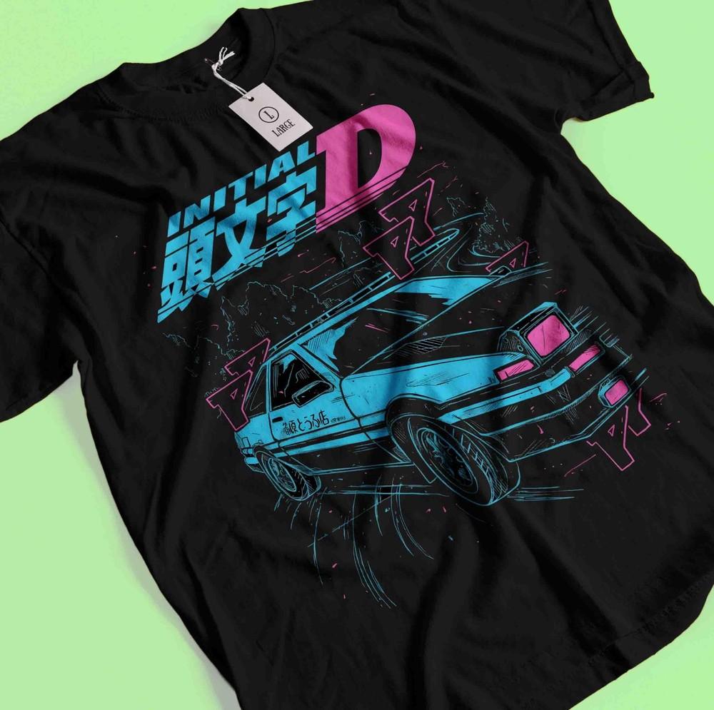 

Футболка Initial D Футболка Такуми Фудзивара Аниме Футболка Футболка Бунта Нацуки Кэйсуке M
