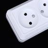 1Pcs 10A Eu Standard Electrical Outlett Ground Vintage Surface Power Socket Plugs Flame Retardant Plastic Wall Mount Socket