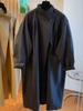 Korean Style High-End Stand-Up Collar Loose Mid-Length Trench Coat for Women