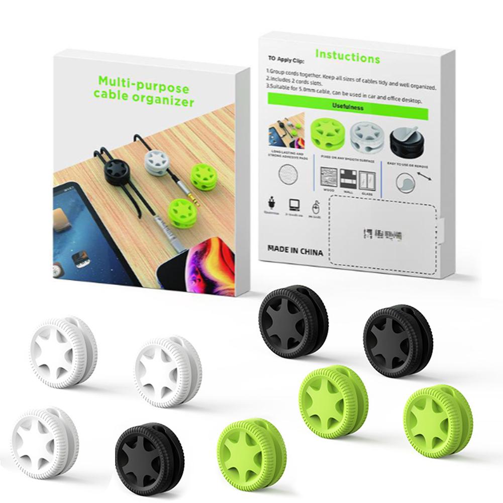 1/3/6Pcs Magnetic Cable Clip Cable Holder Adhesive Wire Keeper Cord Cable Organizer for Home Office Under Desk Management