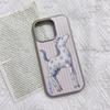 Korean Ins Retro Pink Striped Star Pony Phone Case for iPhone 17 16e 16 15 14 13 12 11 Pro Max Air Plus Luxury Clear Soft Cover