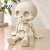 PLA Material Phone Stand 3D Printed Sitting Skeleton Holder, Stand, Hand Free Holder Hands-Free Viewing, Gothic Halloween Tabletop Ornament,