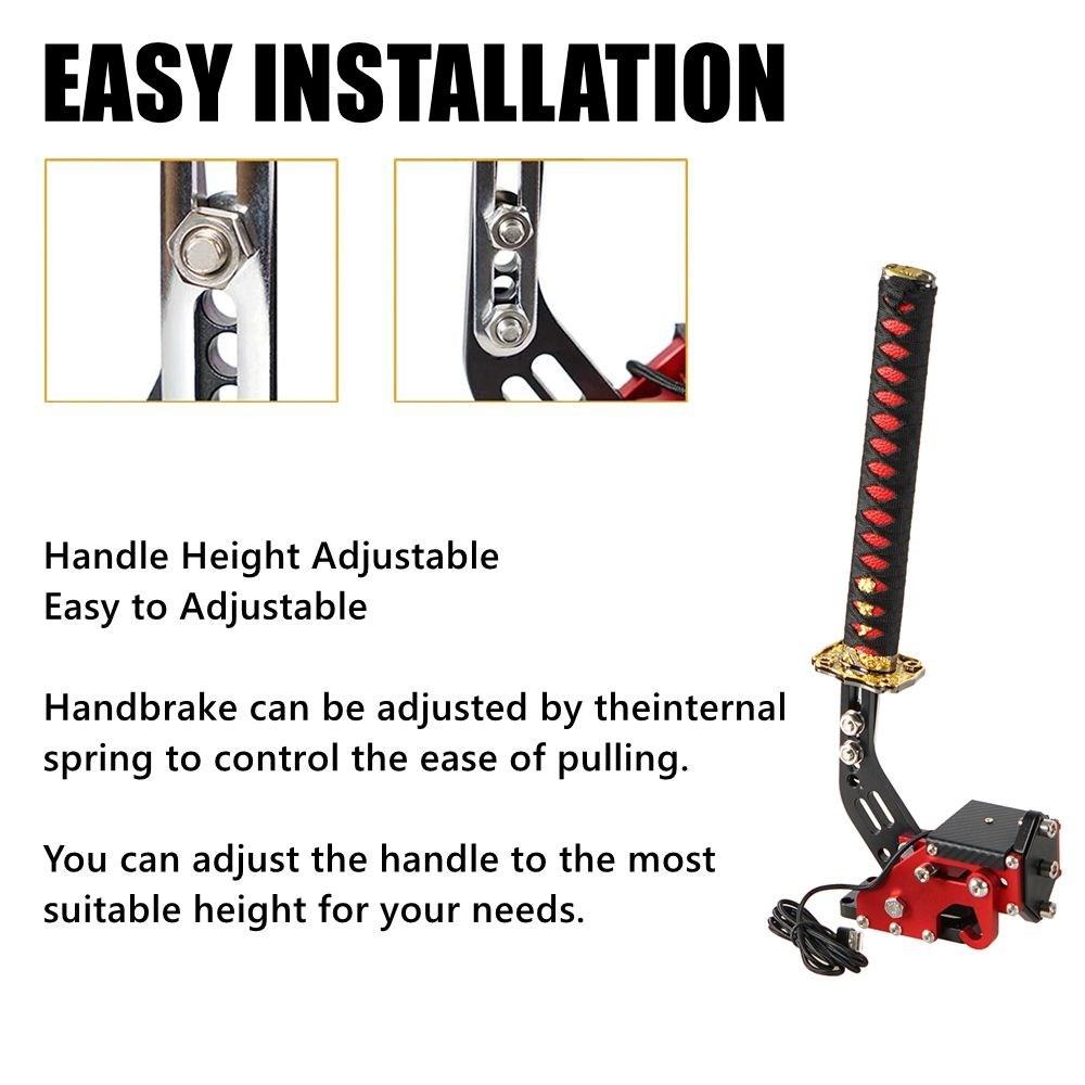Katana Handbrake 15/26Cm Square Plate Samurai Sword PC SIM Simulated Racing Game For G25/27/29 T300 T500 Without Clamp