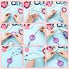 91pcs O Shaped Rings Beadable Silicone Circles with Holes for Pendants and Keychains Practical Keychain Accessories
