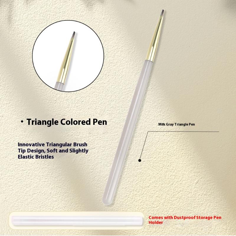 1/5/6 Pcs Nail Art Brush Checker Nail Drawing Painting Line Brush Nail Art Tool Acrylic Painting Brushes Diy Design Manicure Tool