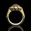 New Jewelry Catwalk Ring, Creative Red Diamond Atmospheric Women's Diamond Hand Jewelry
