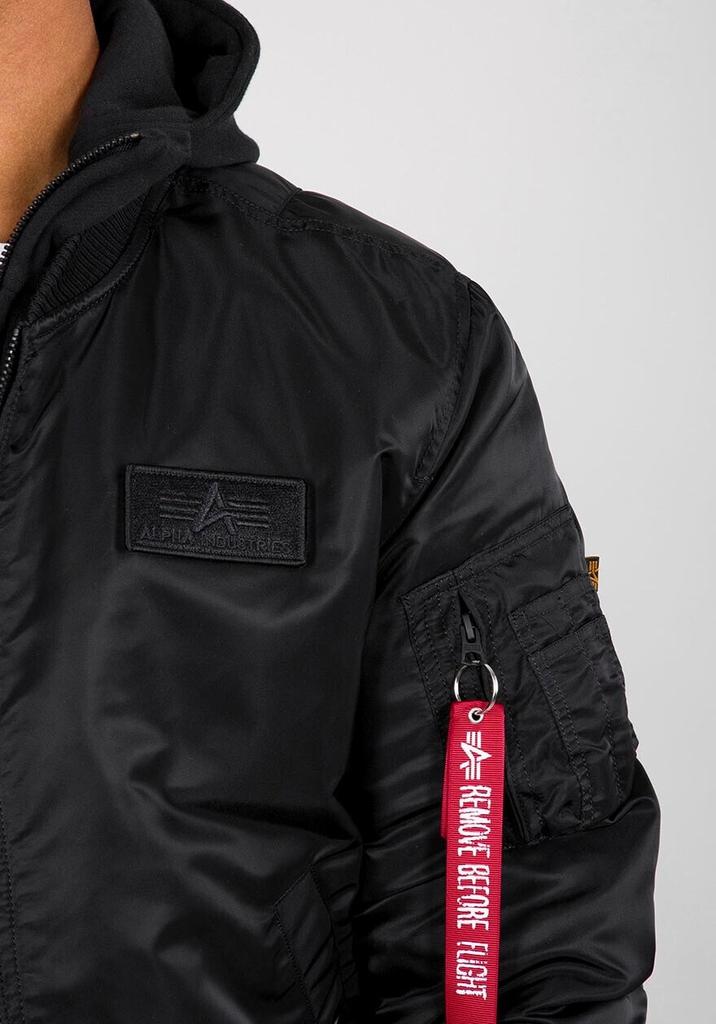 Winter Jacket Alpha Industries MA-1 ZH Back Print (128113) Black/reflective