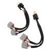 Adaptadores de arnés de faro H4 9003 Paquete de 2 Macho a Hembra Cable de doble ramal para Camioneta Pickup con Cable LED y Enchufe