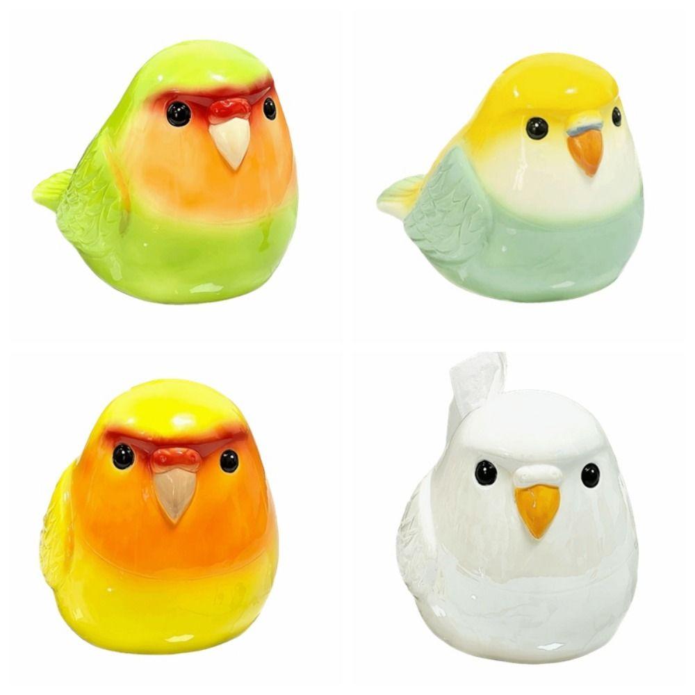 Cute Parrot Ceramic Tissue Box Lovely Napkin Storage Case Storage Supplies