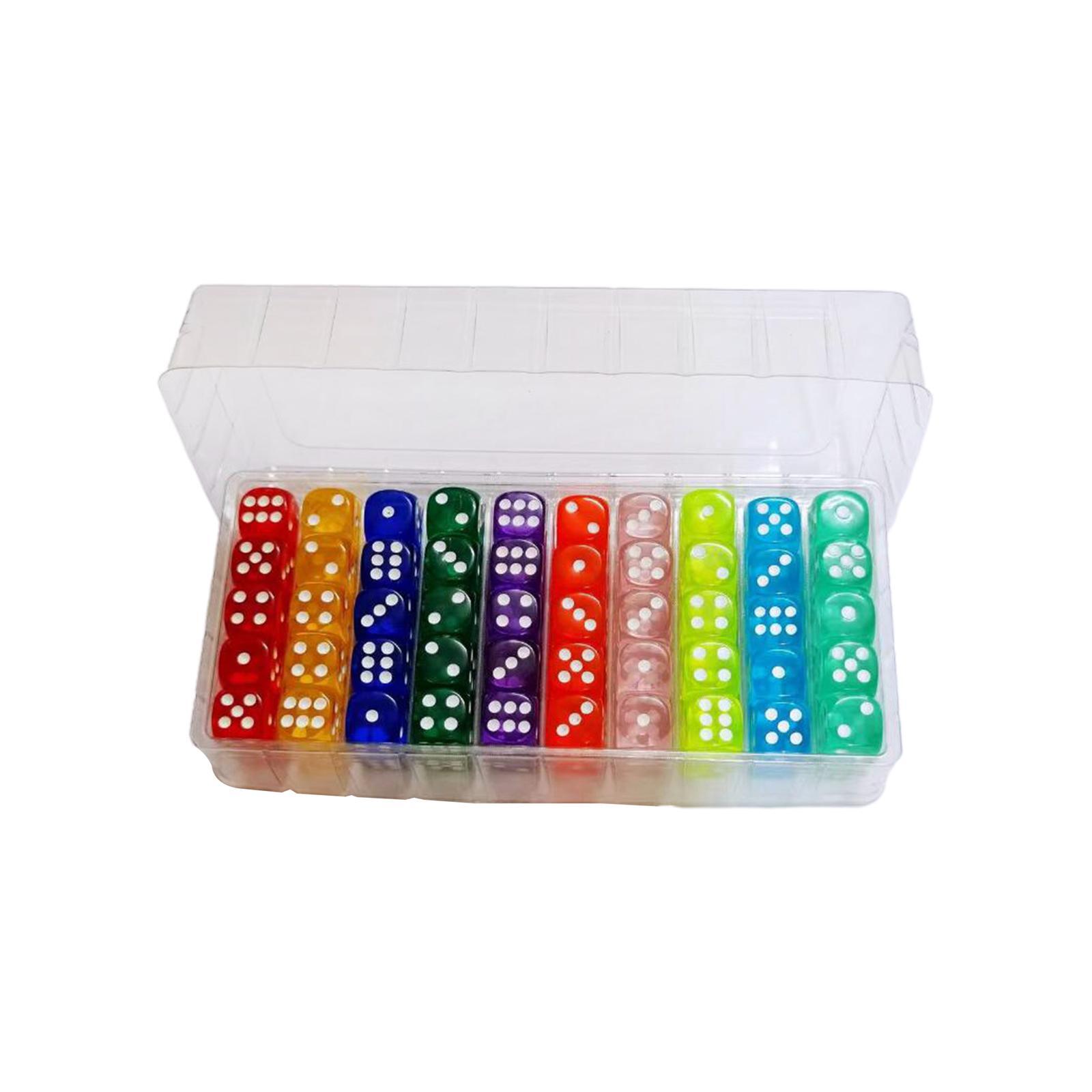 

Обучающие игры в кости Dice Dice, набор акриловых досок для математики, 6 штук, 100 штук, двусторонние игры для