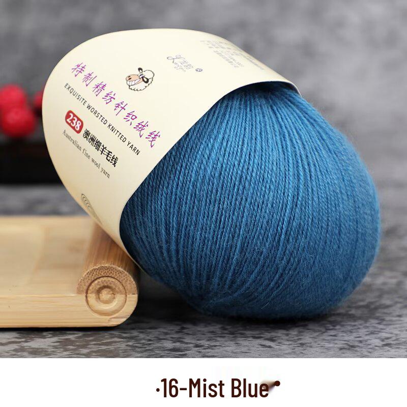 Fine Australian Wool Yarn for Hand-Knitted Sweaters, Hats, and Scarves