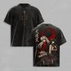 T-shirt Anime Inuyasha per Abbigliamento Uomo Vintage Lavato Oversize T-shirt Estiva Manica Corta Poliestere di Alta Qualità T-shirt Abbigliamento