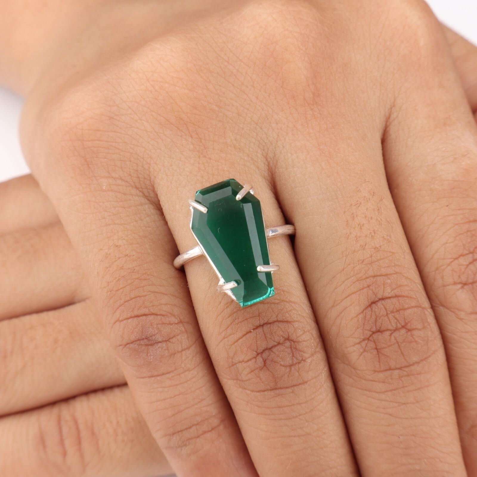 

Chrome Diopside Gemstone 925 Sterling Silver Jewelry Handmade Ring For Women RR-39-10 13