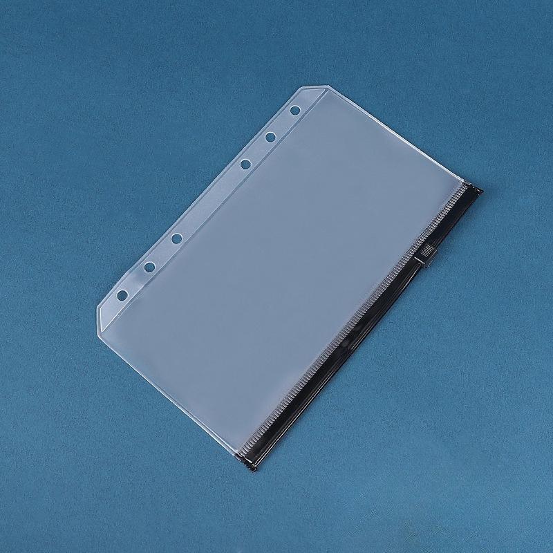 10pcs A6 6-Hole Binder Pockets Waterproof PVC Cash Budget Envelopes Zipper Binder Pouches for Notebook Planner Journey Binders