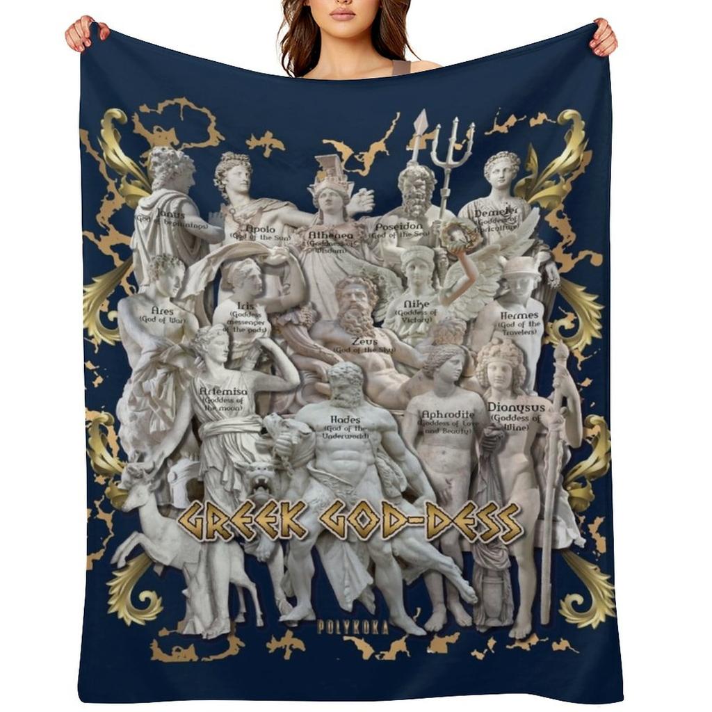 Greek Gods - Greek Gods Throw Blanket Plush Baby Blankets For Bed Anime Blankets