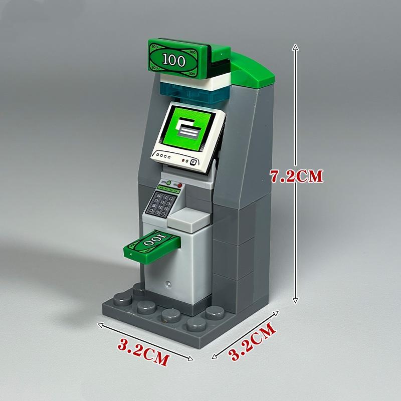 MOC Bricks Bill Dollar 1x2 Money Printed Tiles Euro Street View Cash Treasure Accessories Building Blocks Kids Toys