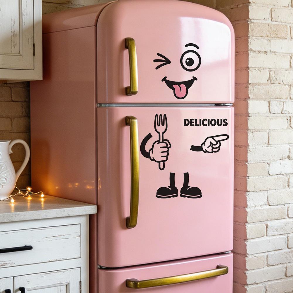 Creative Witty Cartoon Food Lover Kitchen Restaurant Home Decoration and Beautification Fridge Stickers