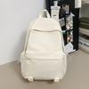 Large Capacity Student Schoolbag Solid Color Women Backpack Men Travel Backpack