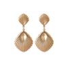 European & American Metal Style Shell Dangle Earrings: Creative Women's Fashion High-Quality Alloy Jewelry
