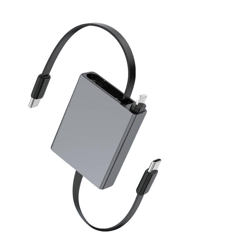 

Type-C Matchbox Fast Charging Cable 66W with USB Adapter – One-Way Retractable, Perfect Hotel Gift