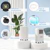 12L Portable Touch Dehumidifier with Drain Hose, Timer and Filter, In ABS, 28x18x50.6 Cm, White