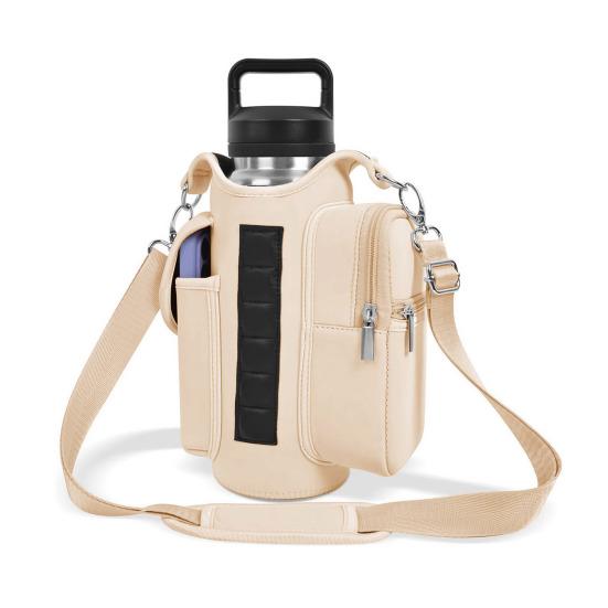 Magnetic Water Bottle Holder Crossbody Bag Waterproof Oxford Kettle Pouch for Gym Outdoor