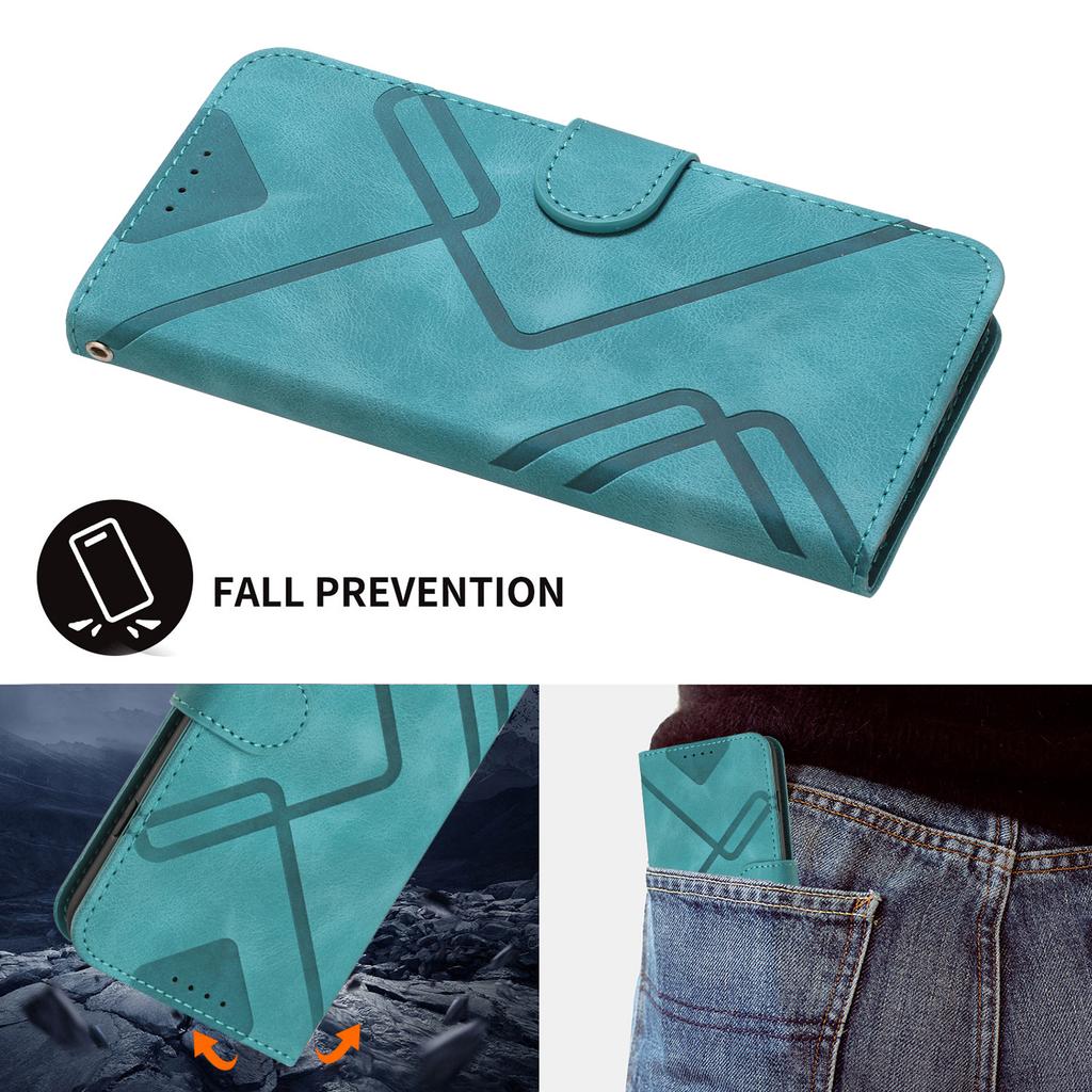 YX0040 Für Honor 200 Lite Hülle mit Handschlaufe Geometrisches Muster Leder Handyhülle