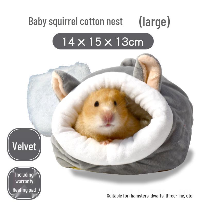 Winter Warm Cotton Nest for Small Pets: Hamsters, Chinchillas, Hedgehogs, Squirrels & Rabbits