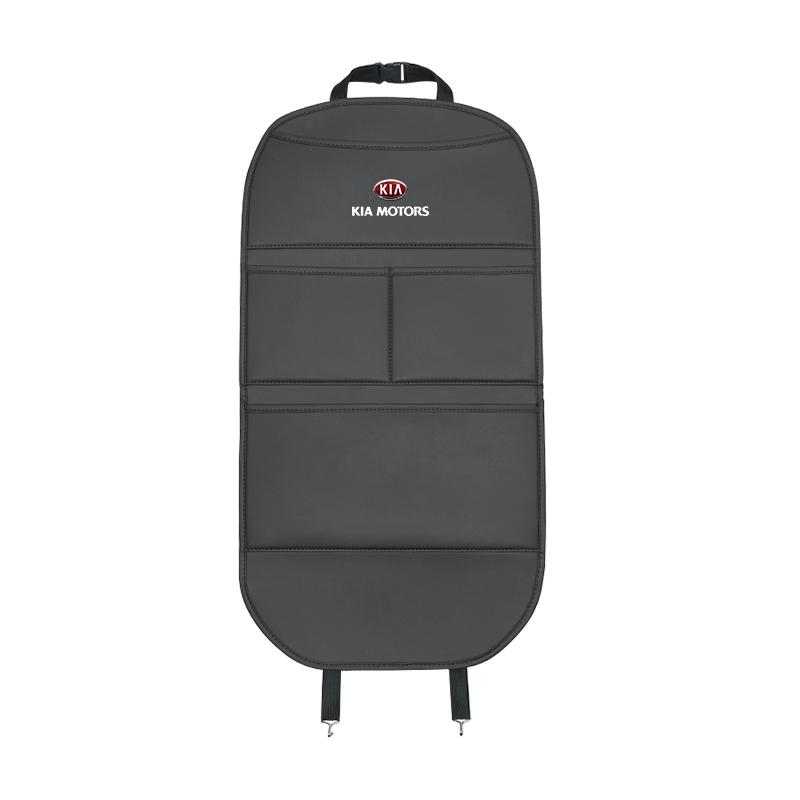 1Pcs Car Seat Anti-Kick Mat With Pocket Protective Cover Pad For KIA K9 Sorento EV6 RIO Ceed Sportage Carnival Niro Soul Cerato