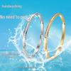 Diamond-Studded Titanium Steel Women's Bracelet: Versatile, Colorfast, High-End Feel, Premium Niche Jewelry.