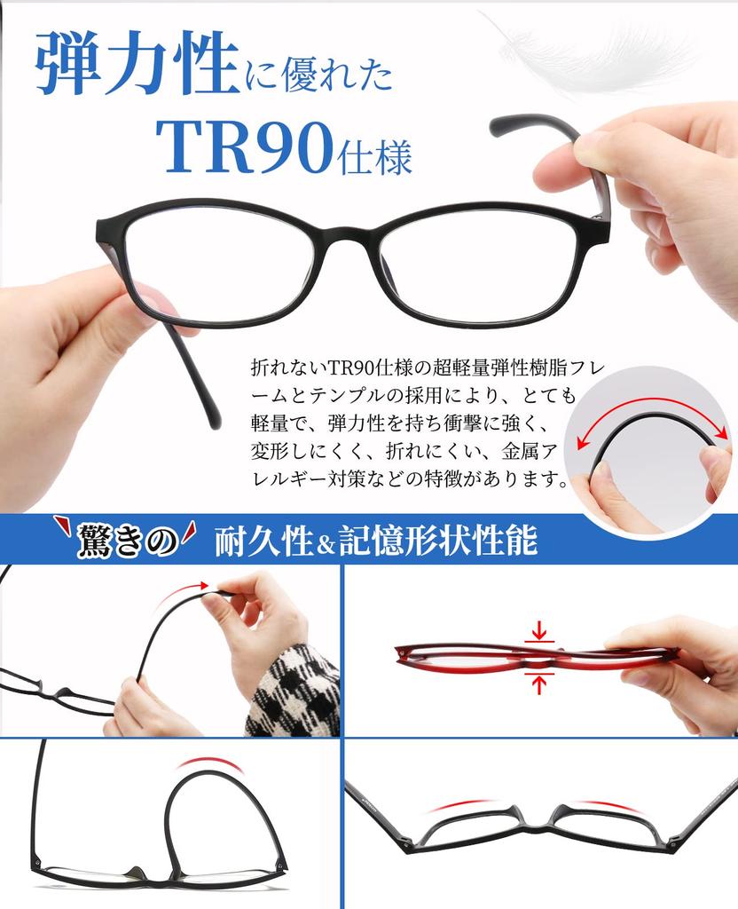 GOKEI Magnifying Loupe Blue Light Cutting Magnifying Loupe Magnifying Seeing For Detailed Black Glasses-type Loupe, Glass, [1.8x Function, 7-piece