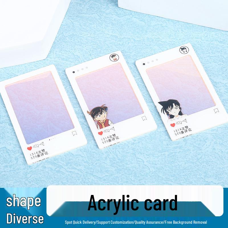 Conan Anime Acrylic Character Card: Creative Transparent Ornament with High-Definition Print Custom