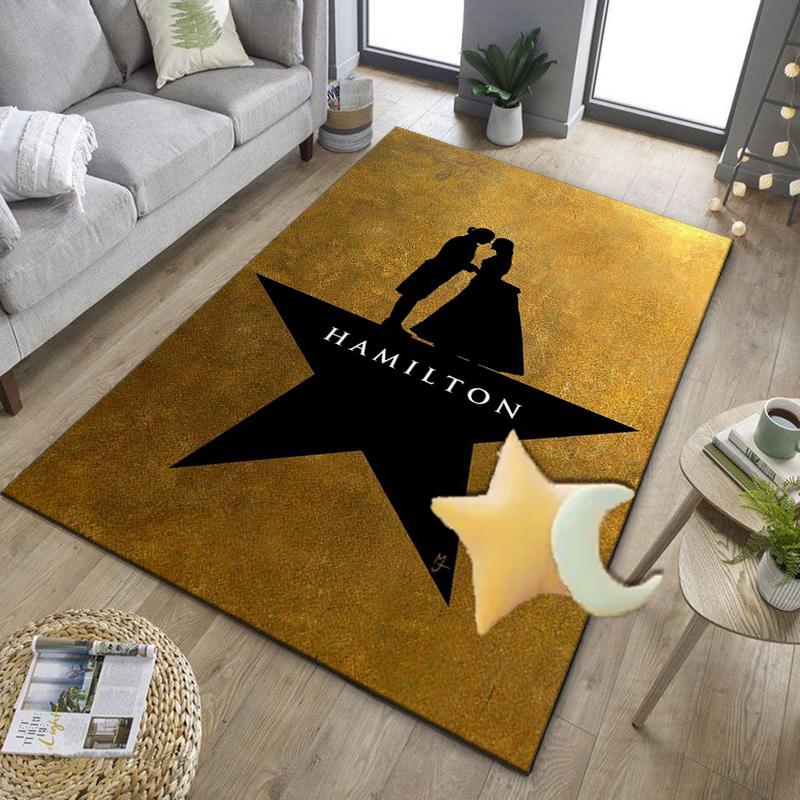 Star Hamilton Art Office Rug Chair Mat, Game Carpet, Suitable for Front Door, Bedroom, Living Room, Desk, Holiday Gift