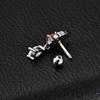 Vnox Stainless Steel Angel Wing Stud Earrings with Zircon, Gothic Vintage Style Earrings for Men Women, Hypoallergenic Gift Idea
