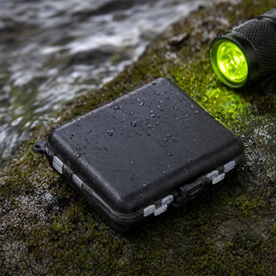 Double-sided Fishing Lure Box, Waterproof Plastic Fishing Tackle Storage Case, Transparent Visible Fishing Bait Accessory Organizer Container